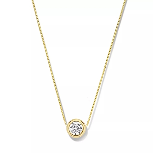 Isabel Bernard Le Marais Lison 14 Karat Necklace With Zirconia Gold Medium Halsketting