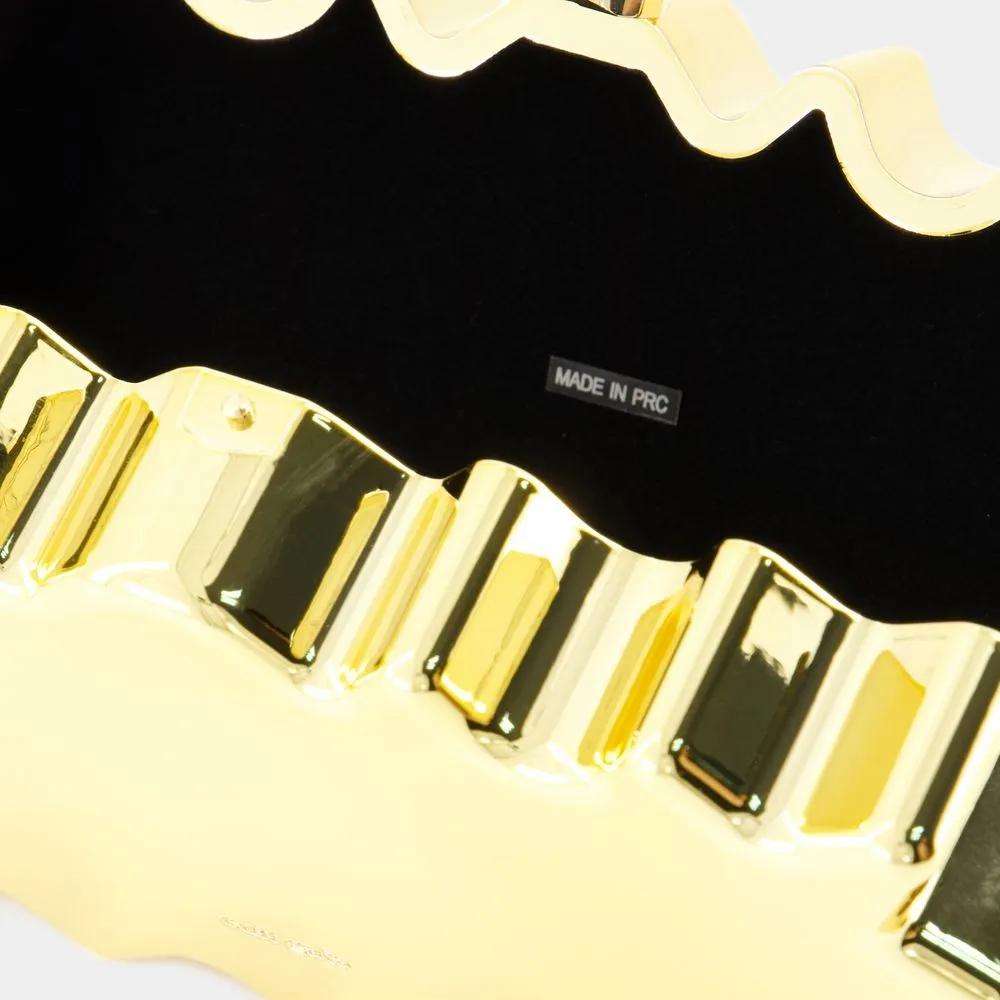 Cult Gaia Clutches Paloma Clutch Synthetic Gold in goud