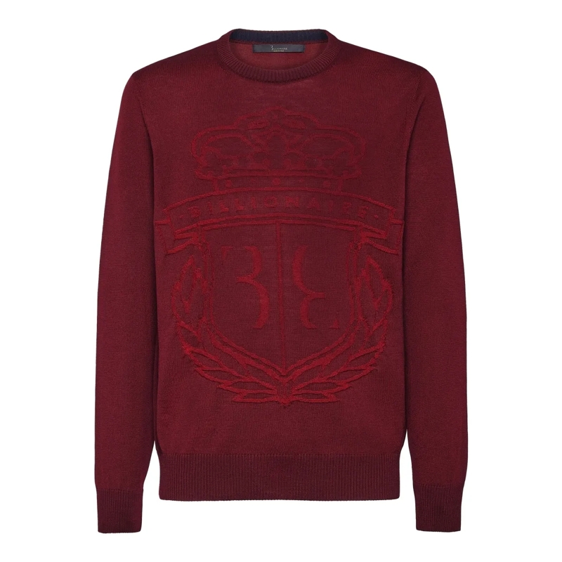 BILLIONAIRE  Rundhalspullover bordeaux
