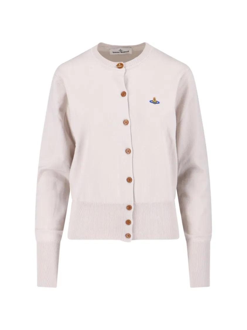Thumbnail - Vivienne Westwood - "Bea" Cardigan – Cream - Größe M - beige