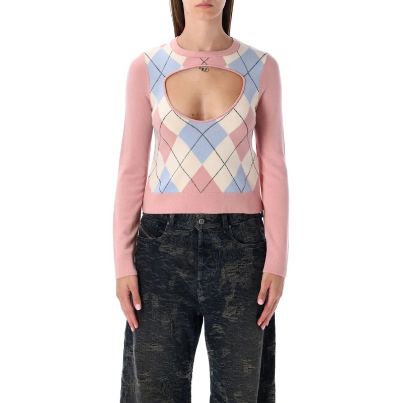Diesel Pullover M-Romko Cut-Out Sweater Pink