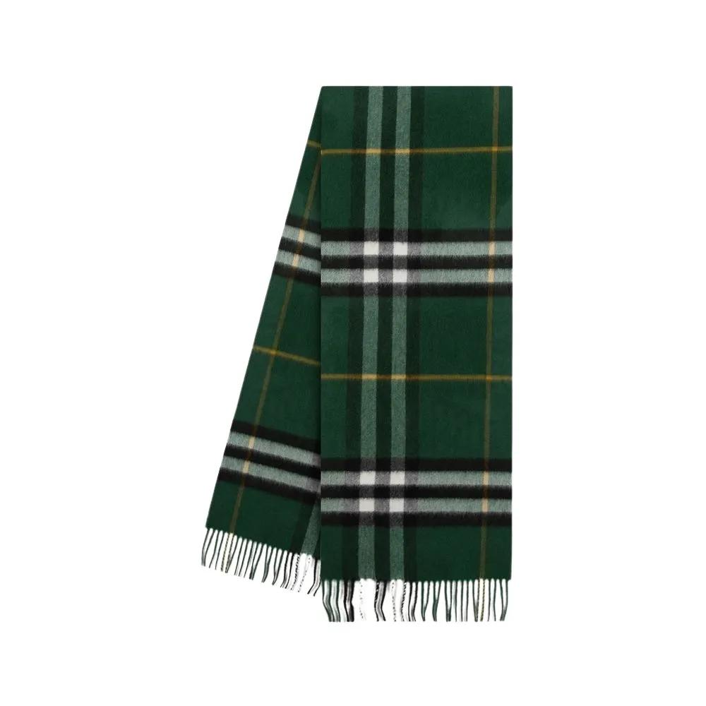 Burberry Tücher & Schals - Giant Check Scarf - Cashmere - Green - Gr. unisize - in Grün - für Damen