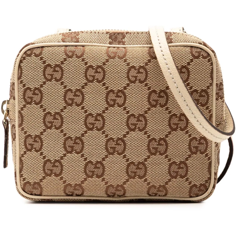 Gucci Schultertasche GG Canvas Crossbody braun