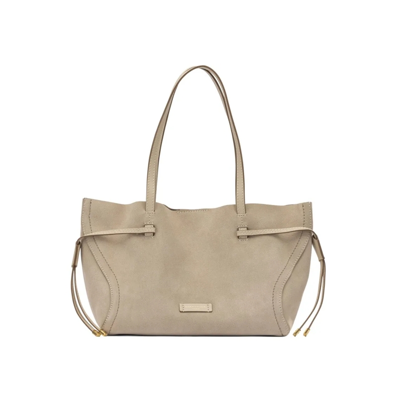 Gianni Chiarini Sac à bandoulière Beige Suede Shoulder Bag With Dual Straps Neutrals