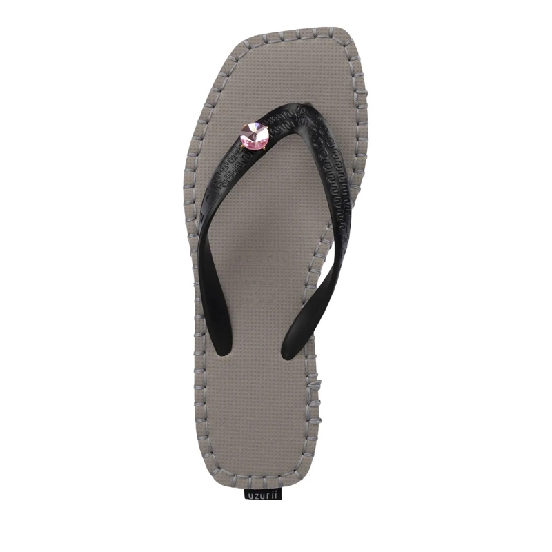UZURII Flip Flops Zehentrenner Stitched by S Mid Heel Taupe taupe(Image 3)