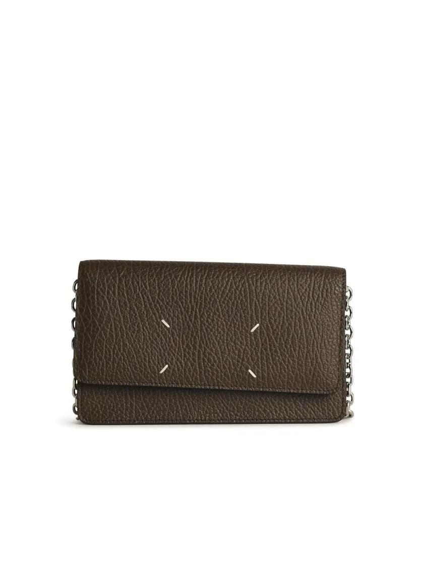 Maison Margiela Portemonnaies - Brown Embossed Leather Wallet - Gr. unisize - in Braun - für Damen