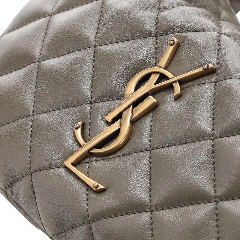 Saint Laurent Hobo Bag Tasche Icarino aus Nappaleder grau(Image 3)
