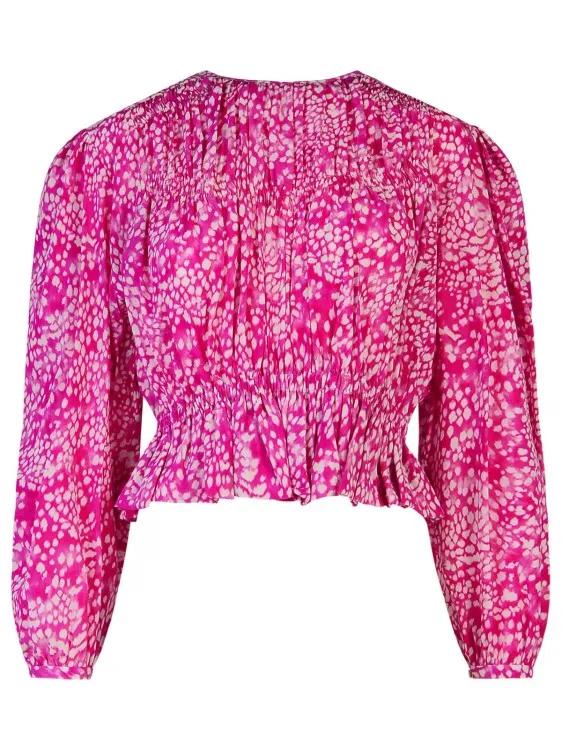 Isabel Marant - Gelina%27 Fuchsia Silk Blend Blouse - Größe 36 - pink