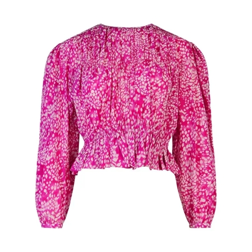 Isabel Marant Gelina' Fuchsia Silk Blend Blouse Pink Blusar