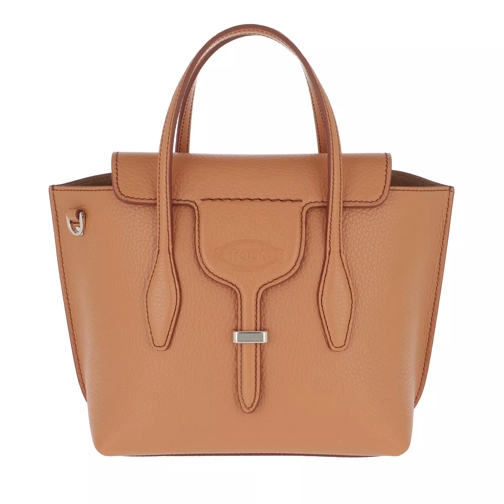 Tod's Joy Bag Mini Leather Camel Rymlig shoppingväska