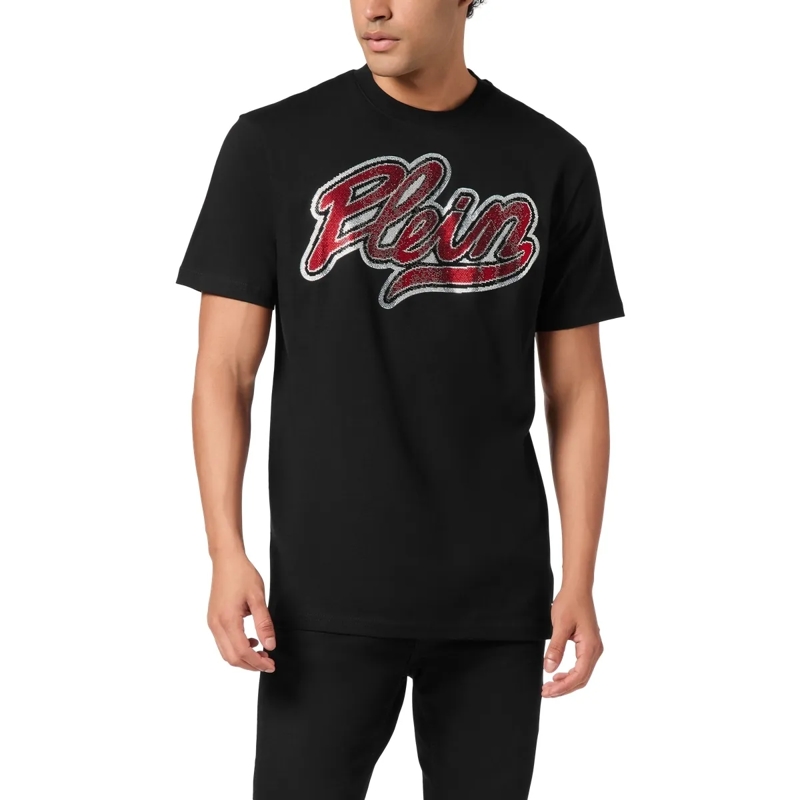 Philipp Plein T-Shirt T-Shirt Rundhalsausschnitt Ss Signature Verziert schwarz(Image 3)