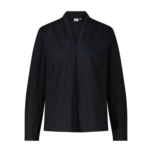 Emily can den Bergh Chemisiers Blusenshirt mit V-Ausschnitt Schwarz