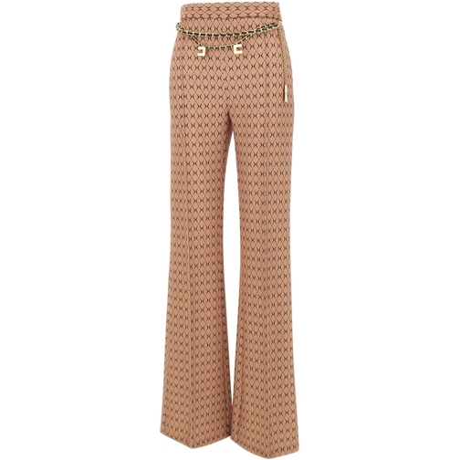 Elisabetta Franchi Hosen Trousers Brown schwarz