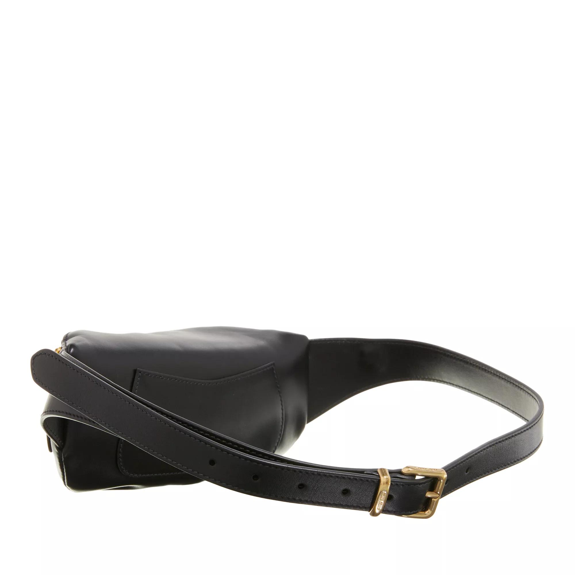 Miu Crossbody bags Logo Belt Bag in zwart