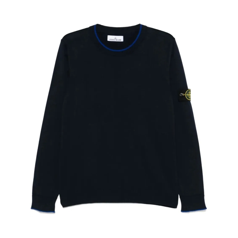 Stone Island Pull Compass-Badge Sweater Blue