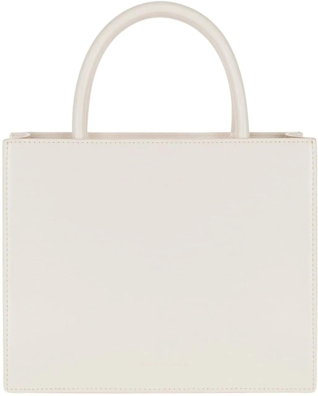 Elisabetta Franchi Handtas met geborsteld effect van synthetisch materiaal met rits White Dames