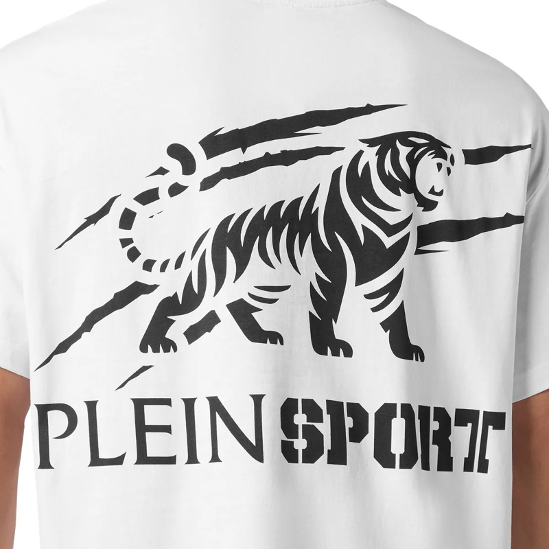 Plein Sport T-Shirt T-Shirt Rundhalsausschnitt Ss Tiger weiss(Image 5)