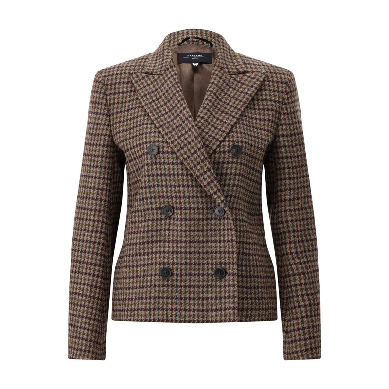 WEEKEND Max Mara Blazer Blazer Gerusia im Hahnentrittmuster Braun