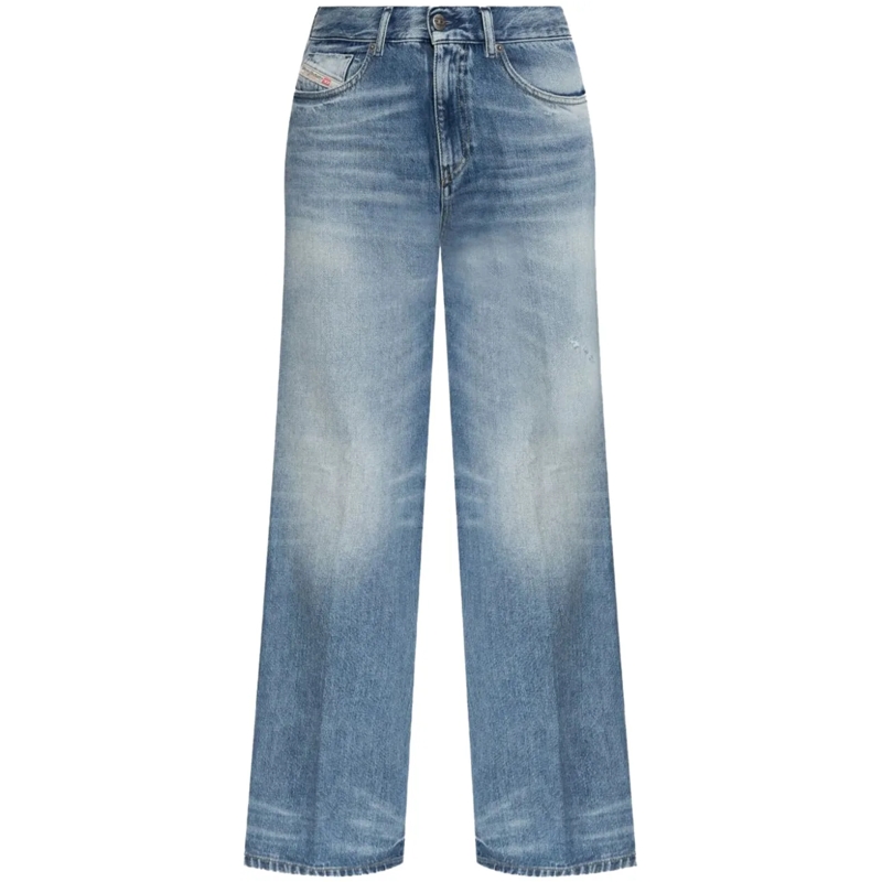 Diesel Jeans à jambe droite Jeans Denim blau