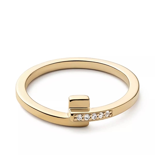 Miansai Cubist Ring Vermeil Polished Gold/White Sapphire Ring