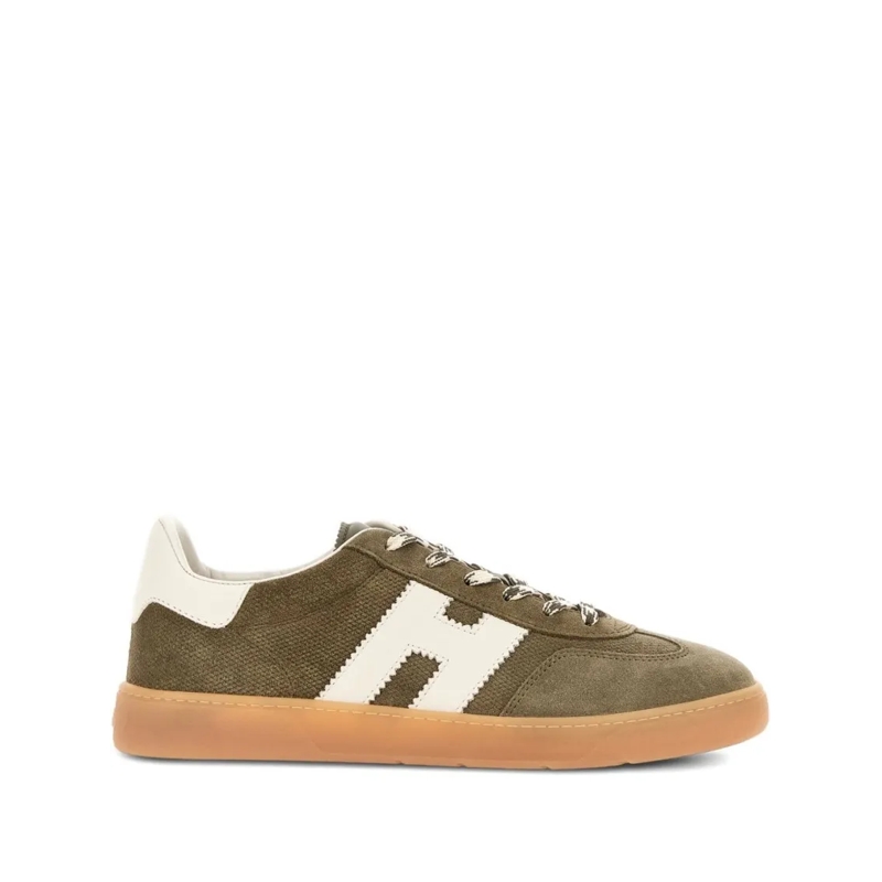 Hogan Sneaker basse Low-Top Sneakers With Textured Olive Green Upper Neutrals