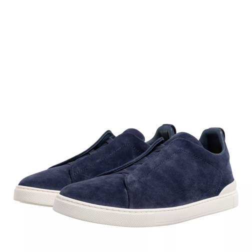 Zegna Triple Stitch Sneakers Blue Low-Top Sneaker