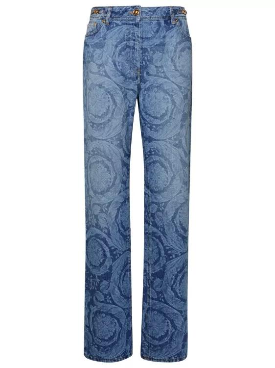 Versace - Baroque Blue Cotton Jeans - Größe 26 - blue