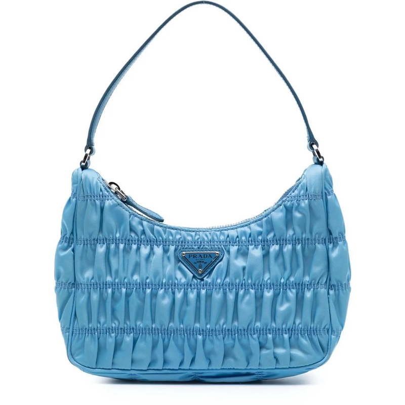 Prada Schultertasche Tessuto Gaufre Re Edition Shoulder Bag blau