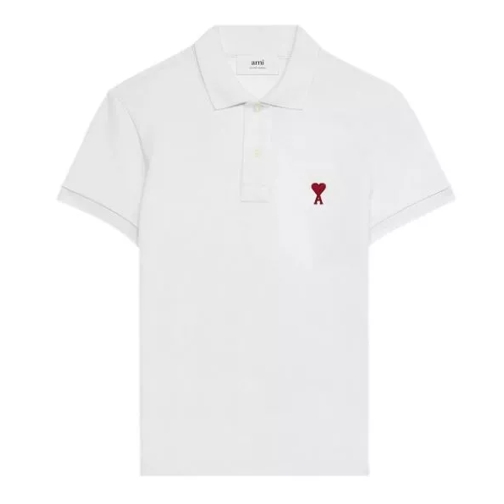 AMI Paris Polo Shirt 100 White 