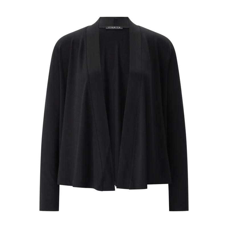 Kimmich Trikot Sommerjacke Chasuble aus Viskose-Crêpe Schwarz