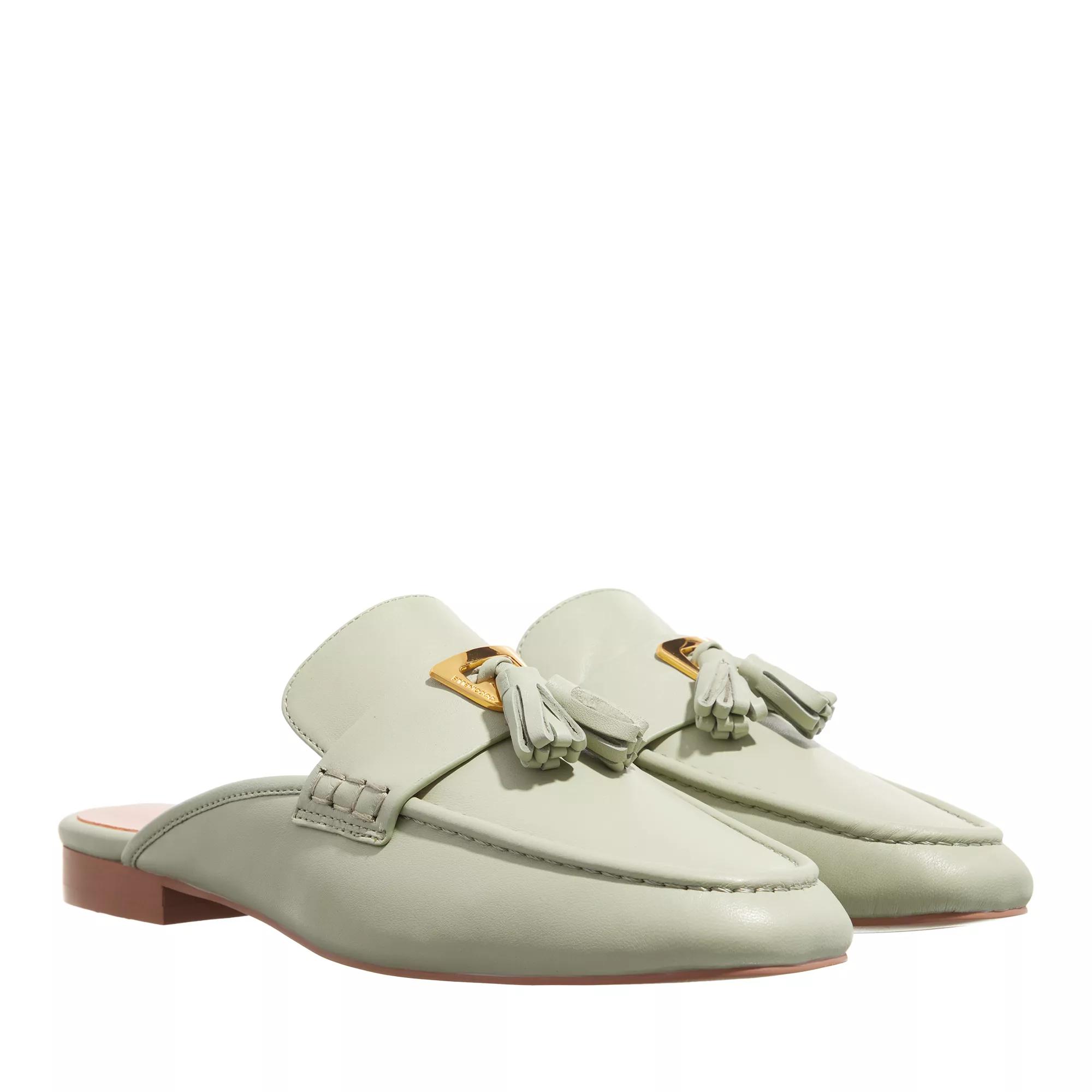 Coccinelle Slipper & Pantoletten - Loafer Open Back Smooth Leather - Gr. 36 (EU) - in Grün - für Damen