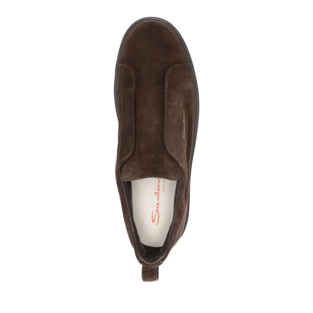 Thumbnail - Santoni Low-Top Sneaker - Sneaker Con Logo - Gr. 45 (EU) - in Braun - für Damen