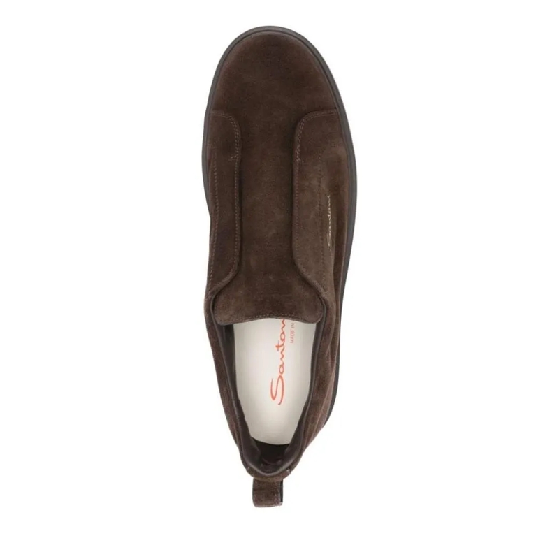 Santoni Mocassin Sneaker Con Logo Brown(Image 5)