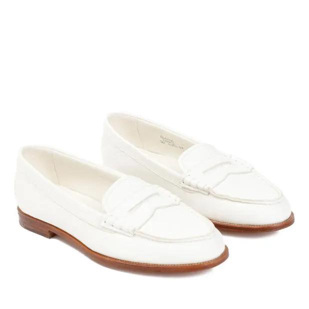 Church%27s Loafers & Ballerinas - Kara 2 Ivory Deer Leather Loafers - Gr. 38,5 (EU) - in Weiß - für Damen