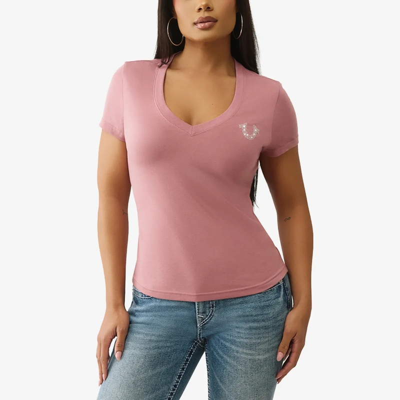 True Religion T-Shirt T-Shirt BUDDHA CRYSTAL altrosa(Image 5)