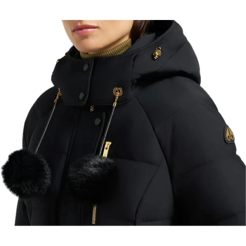 Moose Knuckles Veste de transition Women Cambria Jacket Gold Black schwarz