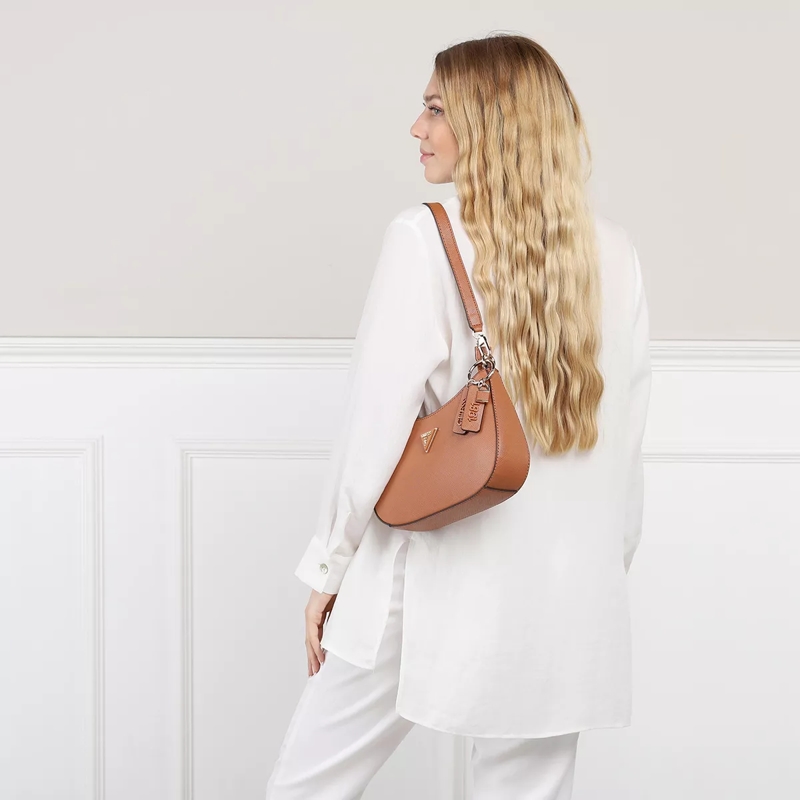 Guess Hobo Bag Noelle Top Zip Shoulder Bag Light Cognac(Image 2)