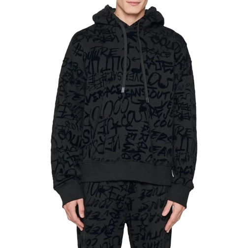 Versace Jeans Couture  Versace Jeans Couture Graffiti Print Hoodie Heren  schwarz