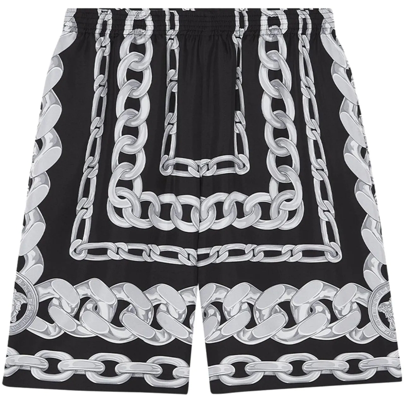 Versace Shorts 'Medusa Chains' Bermuda Shorts Black