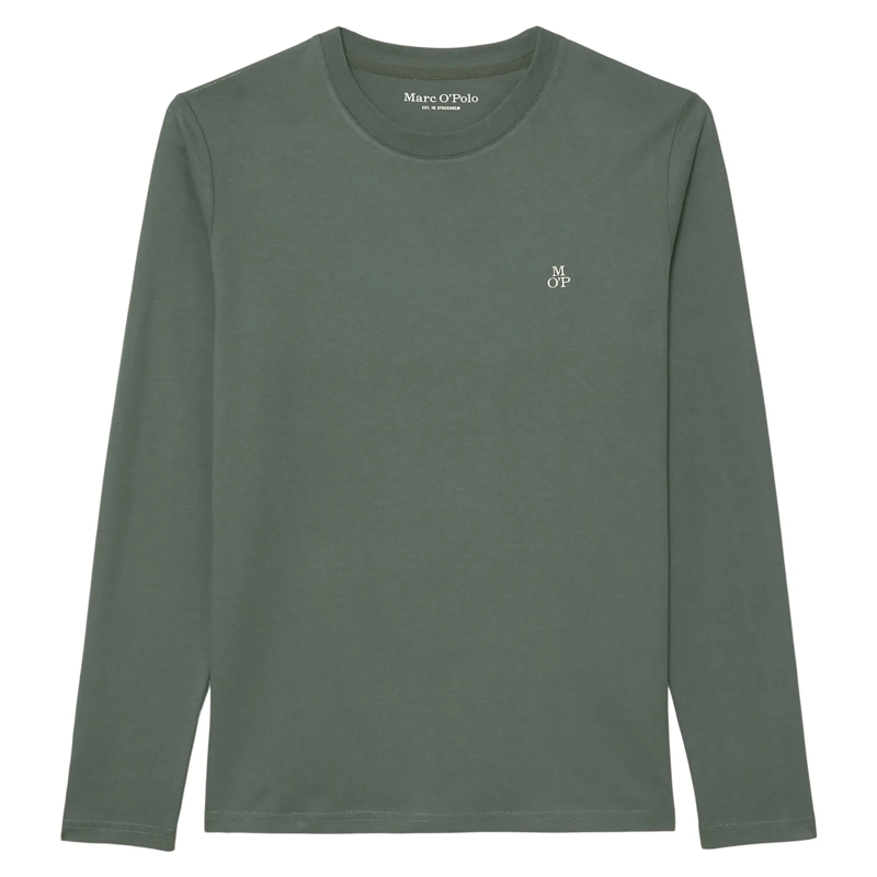 Marc O´Polo Hemd Small-Logo 1er Pack grün