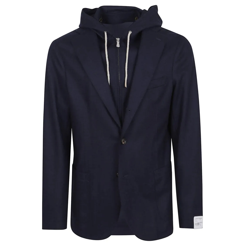 Eleventy  Sophisticated Wool Blend Jacket Blue