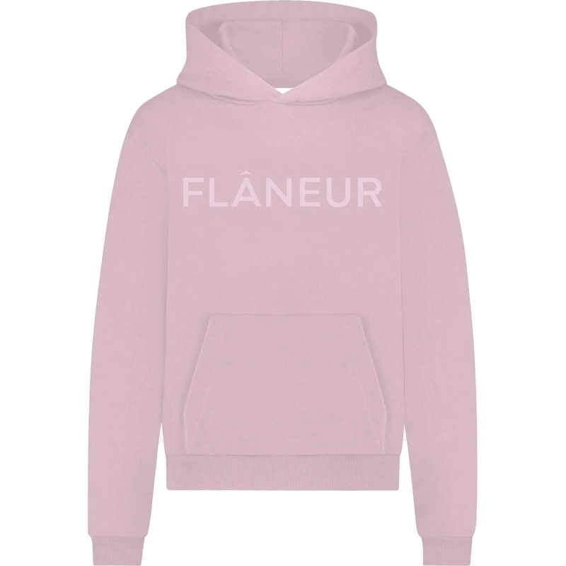 Flâneur  Tonal Logo Hoodie | Mauve rose