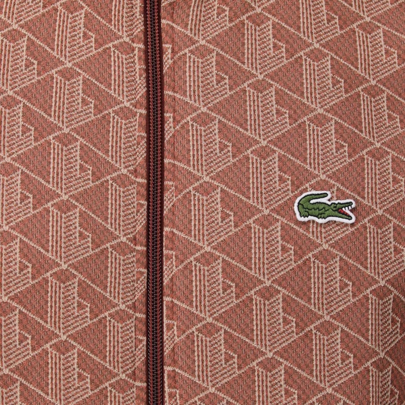 Lacoste Übergangsjacke Sweatjacke mit Jacquard-Monogramm und Logo-Detail Dunkelgrau(Image 13)