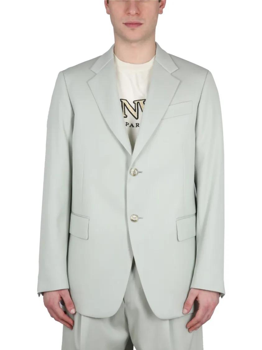 Thumbnail - Lanvin - Boxy Jacket With Notched Lapels - Größe 50 - grün