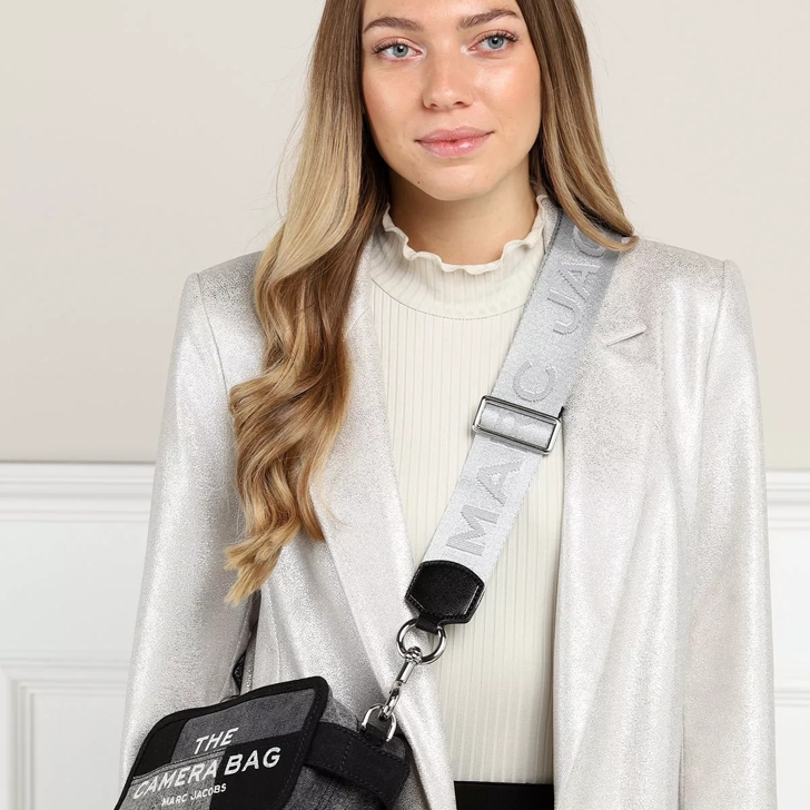 Marc Jacobs The DTM Webbing Bag Strap Silver Nickel Schouderriem