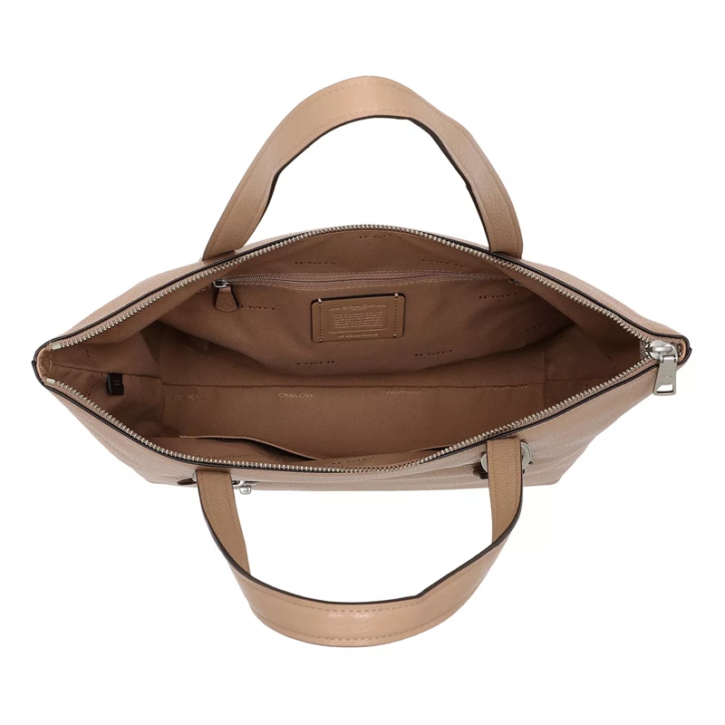 Coach Shopper Whls Pebbled Lthr Taylor Tote Taupe(Image 5)