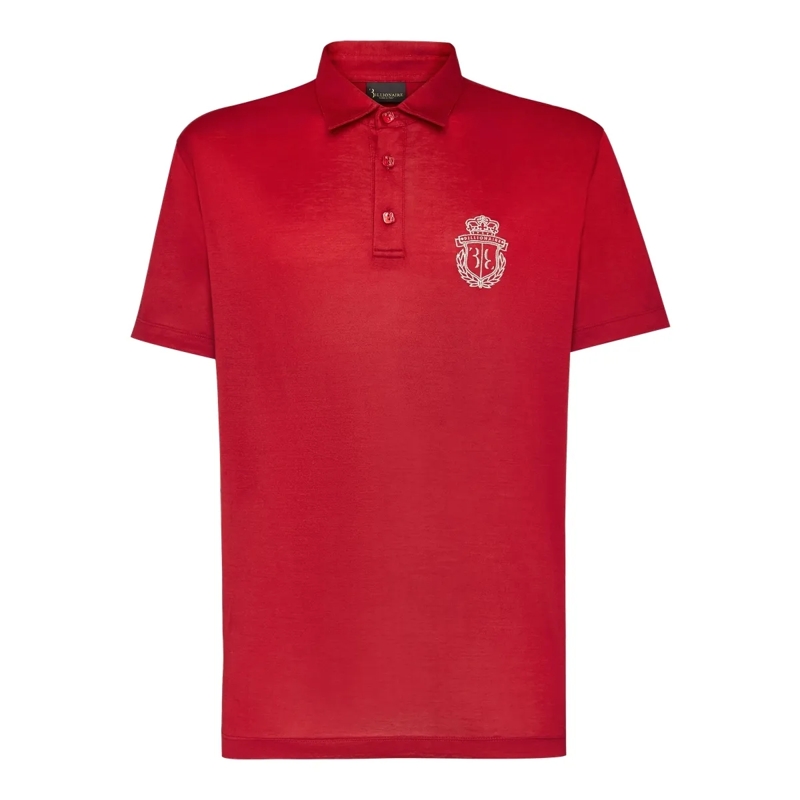 BILLIONAIRE Top Poloshirt Crest rot