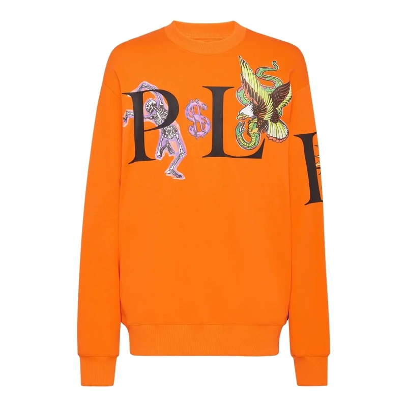 Philipp Plein Top Sweatshirt Tattoo orange