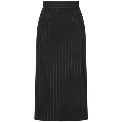 Dolce&Gabbana Midi-Röcke Pinstripe Midi Skirt Black