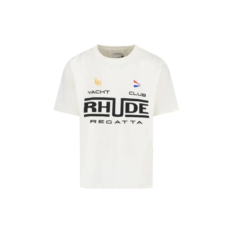 Rhude T-shirt Minimalist White T-Shirt With Crew Neckline White
